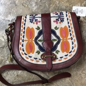 Fossil crossover shoulder purse
